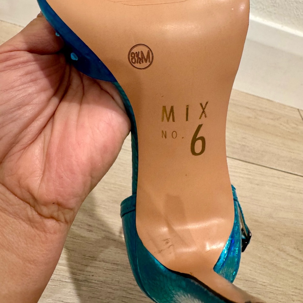 Mix No. 6 Vibrant Electric Blue Rhinestone Heels - Picture 7 of 7